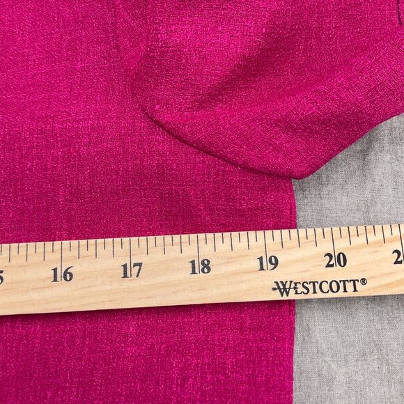 Kasper ASL Dress Women 8 Hot Pink Coat Woven Career Party 80s‎ Hong Kong VTG - Picture 6 of 11